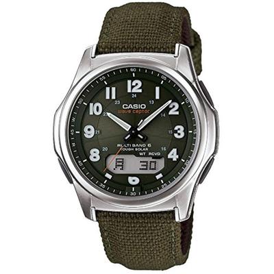 Мужские часы Wave Ceptor Solar Atomic, зеленые, модель WVA-M630B-3AJF, официальная версия для Японии
