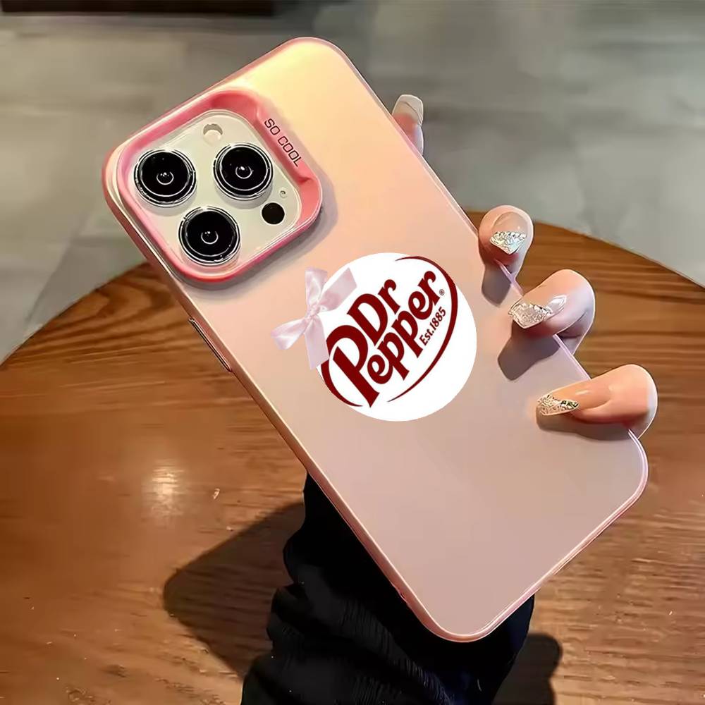 Вишневый напиток Dr Pepper сахар Чехол для телефона для iPhone 17,16,15,14,13,12,11,Pro Max,Plus Конфетный серебряный чехол