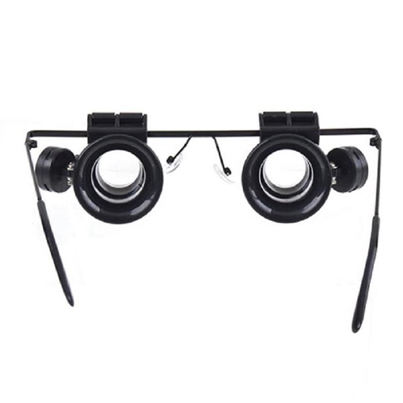 Лупа Puntos 20x Увеличительные стекла Лупа Линза Лупа Ювелир Ремонт часов Светодиодная подсветка