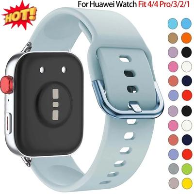 НОВЫЙ силиконовый ремешок для Huawei Watch FIT3/4 Pro, ремешок для часов, металлическая пряжка, спортивный браслет для huawei fit3 2 1correa, аксессуары