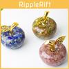 Фигурка яблока из смолы и кристалла для декора дома и офиса Подарок для подростков и коллекционеров