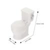Dollhouse Toilet Mini Flushing Toilet Toy Dollhouse Miniature Bathroom Toilet