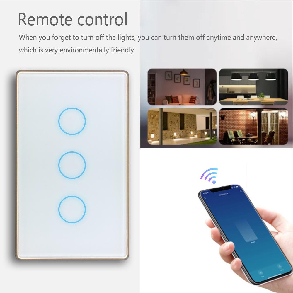 Умный WiFi-переключатель Zigbee, совместимый с Alexa, с металлической рамкой