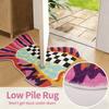 Vintage Curved Fish Floor Mat Soft Plush Water Absorbent Non Slip Retro Art Pattern Bathroom Kids Room Decor Rug