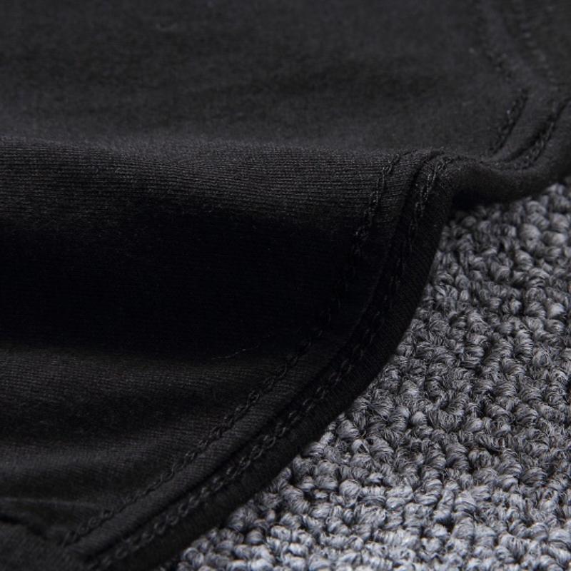 Men Fashion Casual Short Sleeves Dogs Black Tees Oversized T-shirts