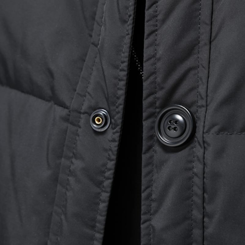 Minglu White Duck Down Men's Jackets Autumn Winter Solid Color Single Breasted Casual Down Male Coats Man Overcoat 4XL