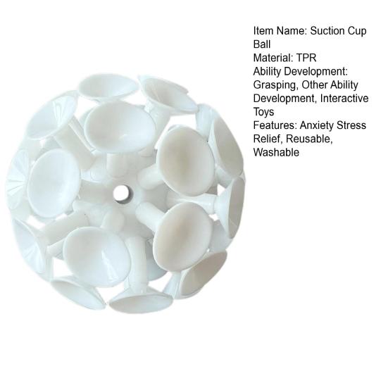 9CM 3D Suction Cup Ball Anxiety Stress Relief TPR Sticky Ball Toss Game