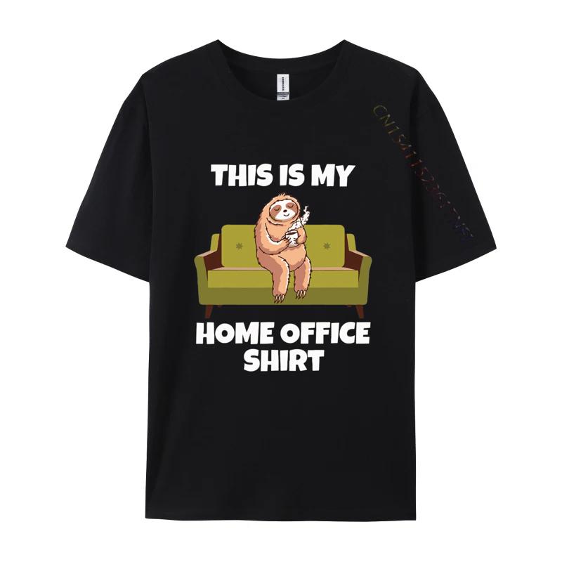 This Is My Homeoffice Sloth Pajamas Home T Shirt Unisexs Cotton Oversized Print T Shirts Streetwear Tshirt Tee Tops