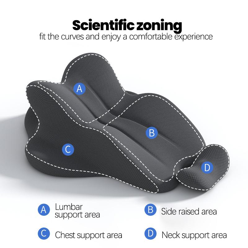 Memory Foam Wedge Reading Pillow for Bed  Adult Ergonomic Back Pillow for Headboard Chin & Back Support Pillows Pain Relief