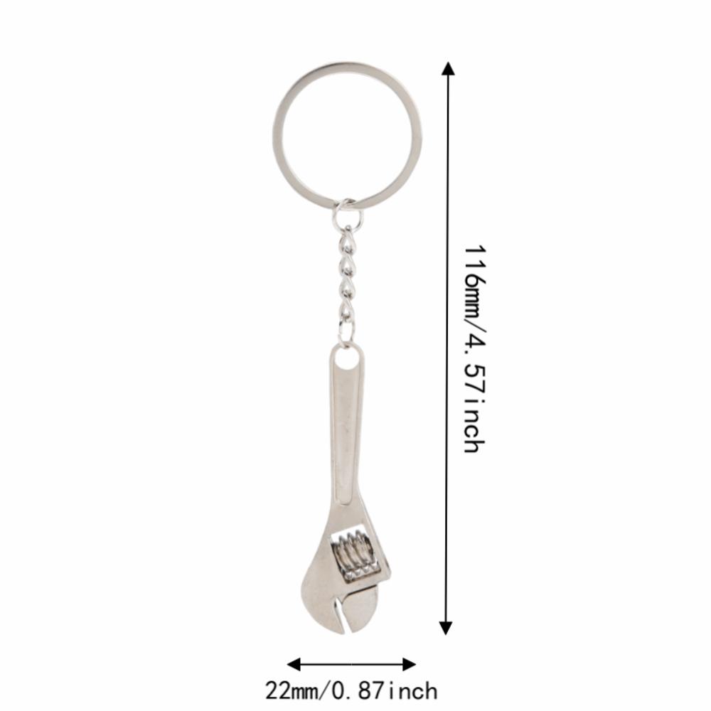 10PCS Zinc Alloy Wrench Keychains Sturdy Alloy Tool Ornaments Mini Mini Keychains For Daily Use