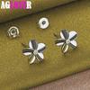 Ювелирные изделия из стерлингового серебра 925 пробы с пятилистным цветком AAA и цирконом