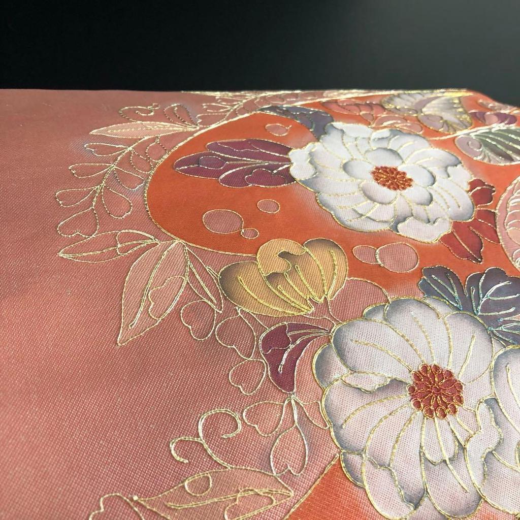 Used SO-562 Nagoya obi Nagoya tailoring Taiko pattern Pure silk Tsujigahana Ginkoma embroidery Luxury