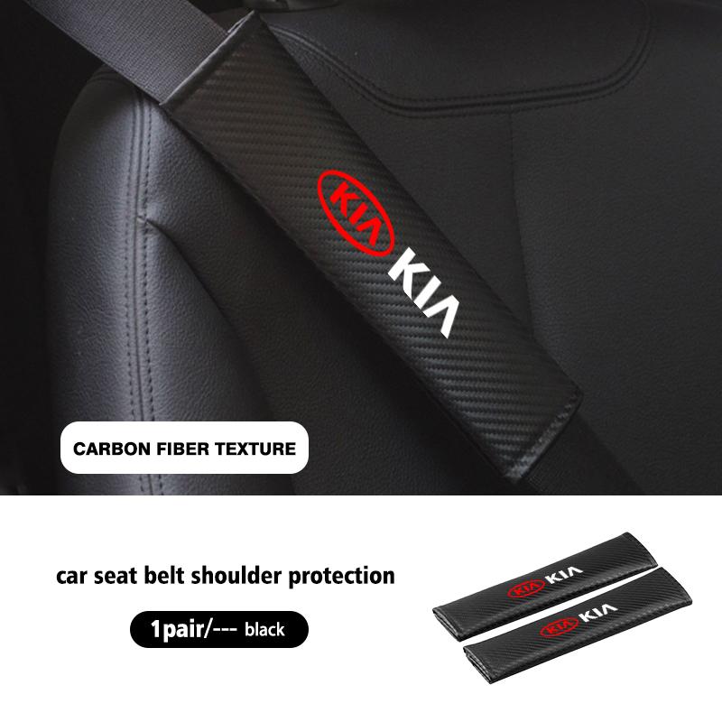 1/2PCS Car Safety Belt Shoulder Straps Cover Protection Padding For KIA K5 K2 Rio Optima Sportage Venga Sorento Stonic Forte sah256