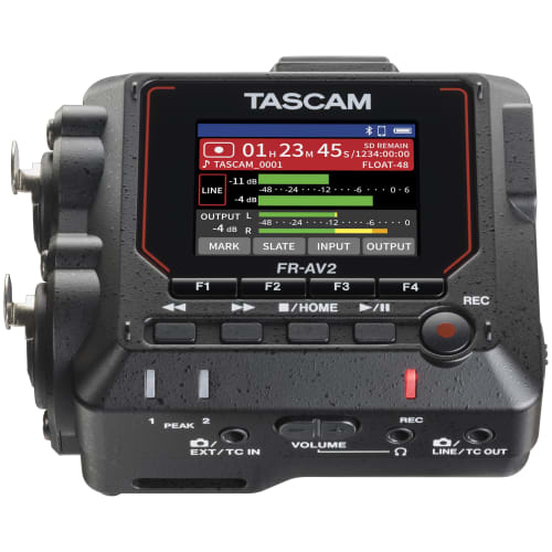 TASCAM FR-AV2 32-bit Float Compatible 2-Channel Portable Field Recorder/Time Code Generator with Dual AD Converter and Time Code Synchronization Audio