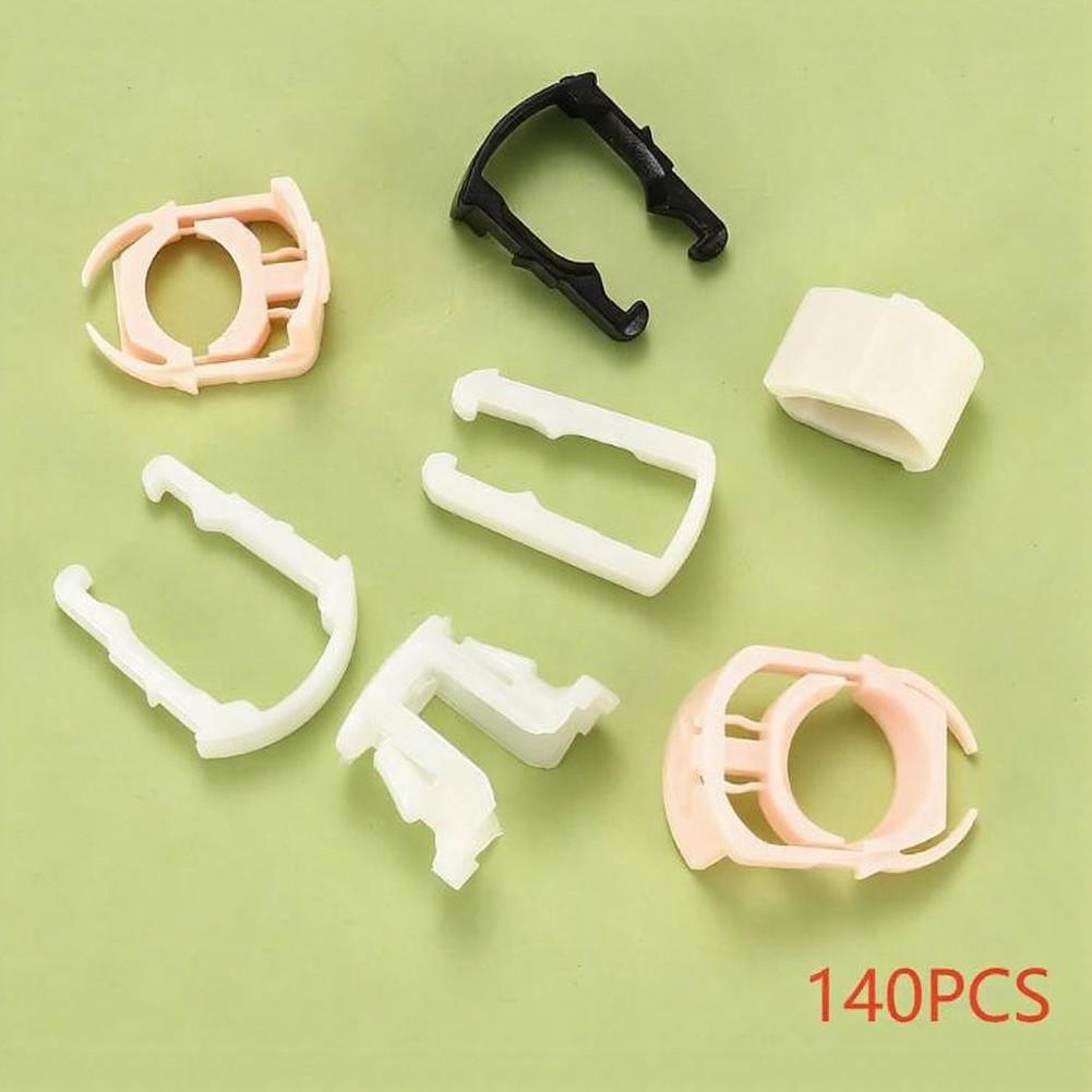 140 Piece Fuel Clamp Kit for Ford 7 Size Variants 3/8 inch and 5/16 inch Nylon Material Suitable for Car Maintenance