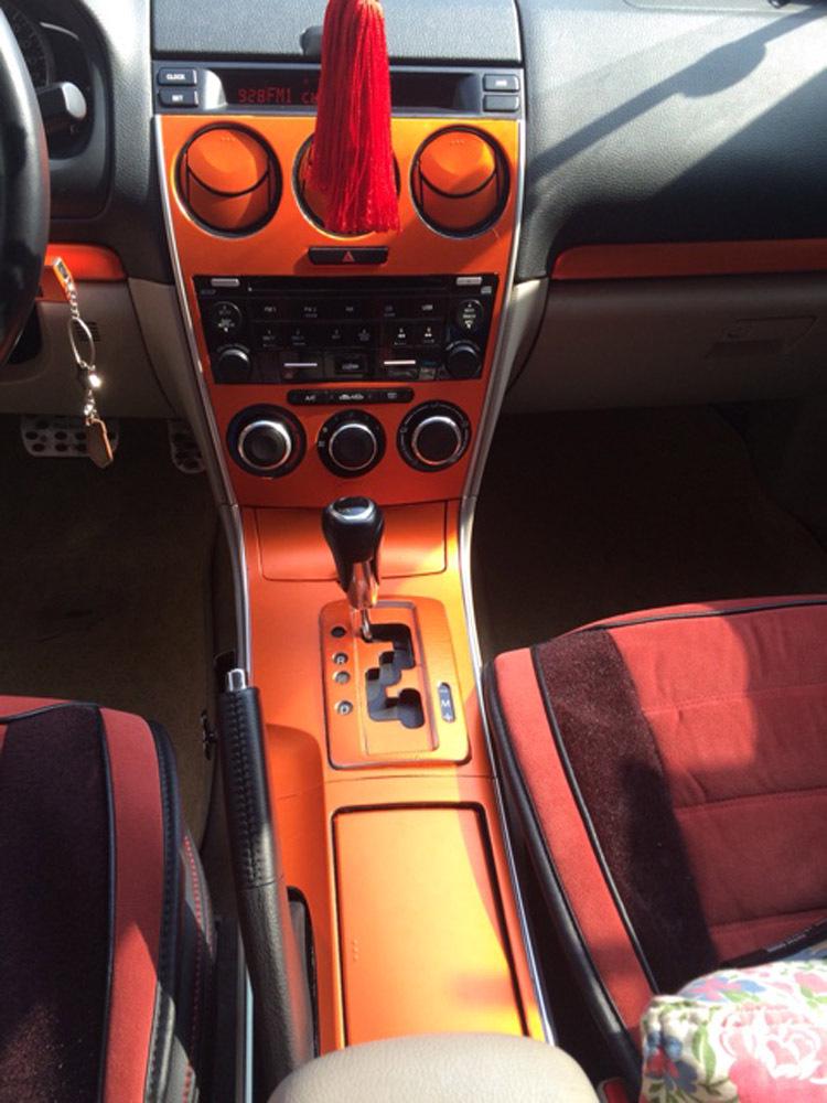 Наклейки для отделки салона Mazda 6 (2003-2015 гг.) - Декоративная пленка на рычаг переключения передач центральной консоли