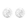 S925 Sterling Silver Personalized Button Stud Earrings Versatile Simple Design Silver Accessories