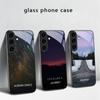 Ледяная поверхность озера Аврора Для Samsung Galaxy S20 S21 S22 S23 Plus S24 FE S25 Ultra S26 Edge S25+ S20+ S22+ Черный Стеклянный Чехол для Телефона