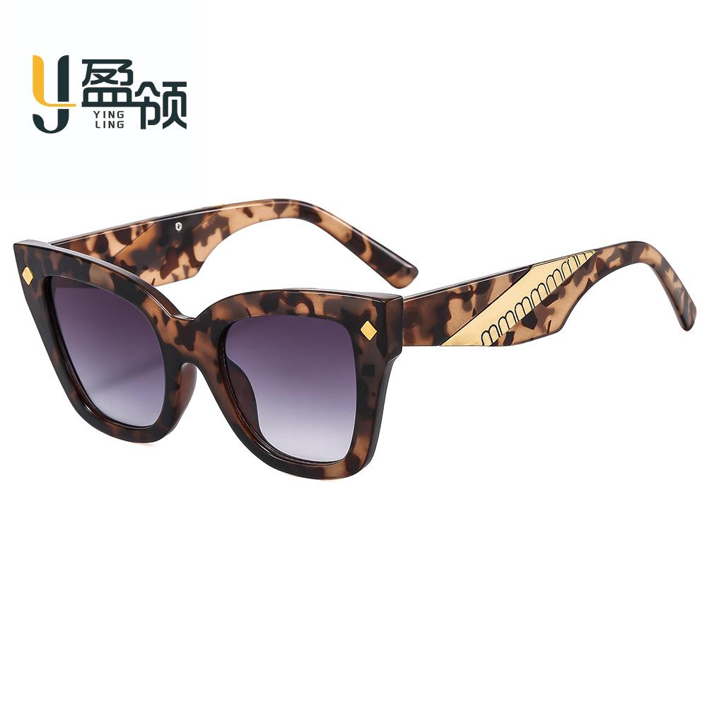 European and American style cat eye fashion sunglasses women's Milan catwalk retro sunglasses, UV-proof party glasses