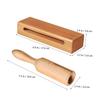 Totority Set of 4 Orff Musical Instruments Makara Wood Sounder Mokuo Zen Taiko Handheld Rhythm Wood Block Clapper Pro Temple Wood Block Wood Rhythm