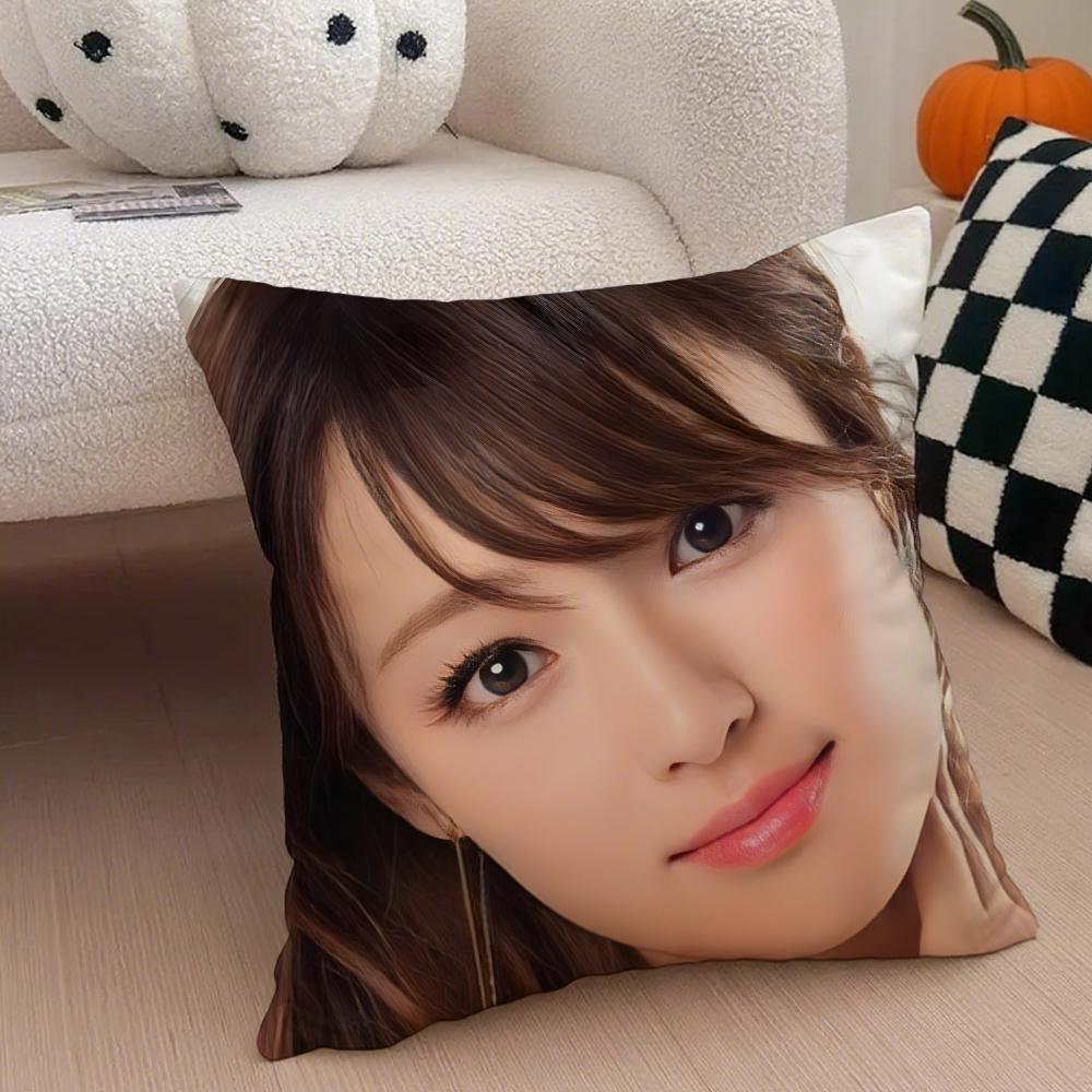 KKyoko Fukada or MMasami Nagasawa Cushion Cover Throw Pillow Cover Hidden Button Durable Polyester Chair Cushion