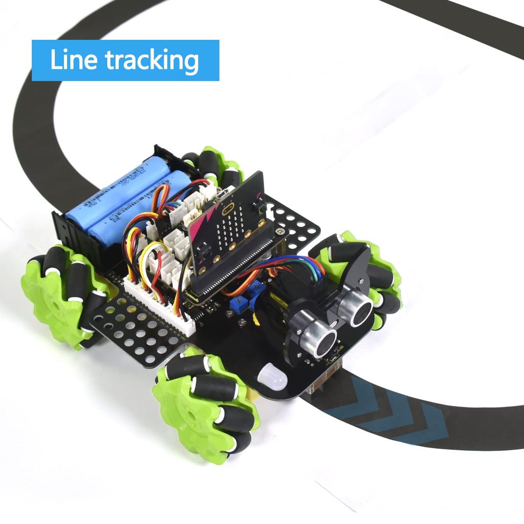 KEYESTUDIO Micro:Робот-машина bit V2 4WD Комплект робота Mecanum для подростков и взрослых