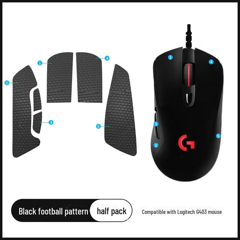 Logitech G703/G603/G403 Mouse Anti-Slip, Sweat-Absorbent, Sweat-Proof Side Stickers & Foot Pads