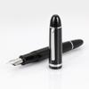 Jinhao X159 Fountain Pen Black Acrylic Barrel Silver Trim Iraurita Fine Nib Ink Pens for Writing