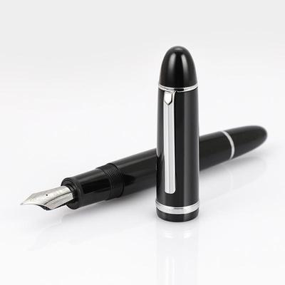 Перьевая ручка Jinhao X159, черный акриловый корпус, серебряная отделка, чернильные ручки Iraurita с тонким пером для письма