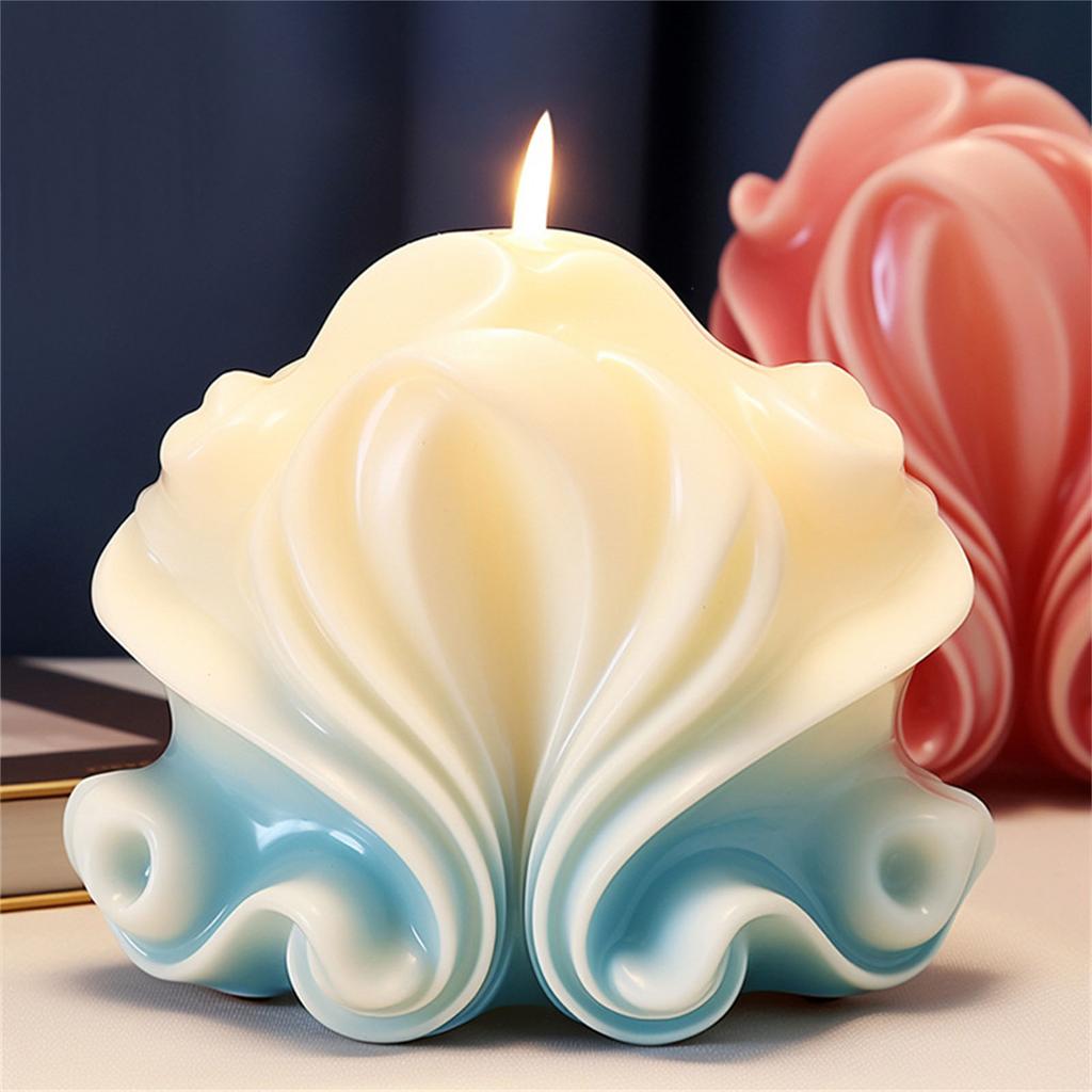 Conch Textured Candle Mold 3D Conch Candle Mold for DIY Candle Gypsum Ornaments Home Decorations Epoxy Resin Casting
