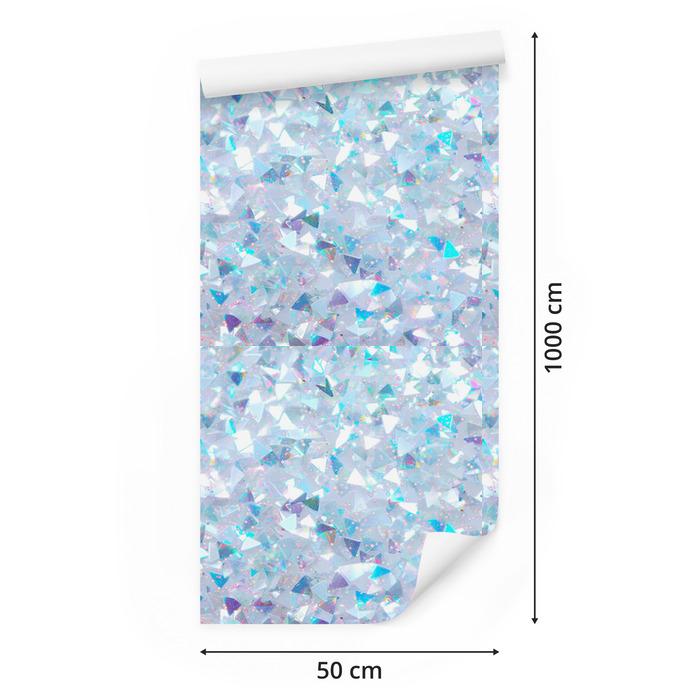 Iridescent glitter azure and celadon wallpaper for living room and bedroom 50x1000
