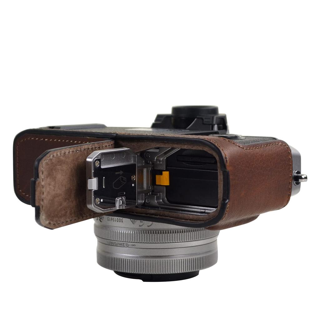 Kinokoo Case for Nikon Z FC Mirrorless ZFC Protective Camera Tripod Thread Half Case with Hand Gift Bag Genuine Leather Camera, Case, Case,