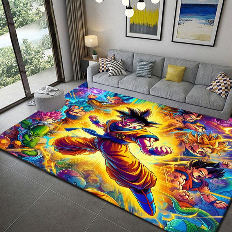 Dragon Ball Goku vs Vegeta Printed Carpetanime soft washable cartoon floor carpet