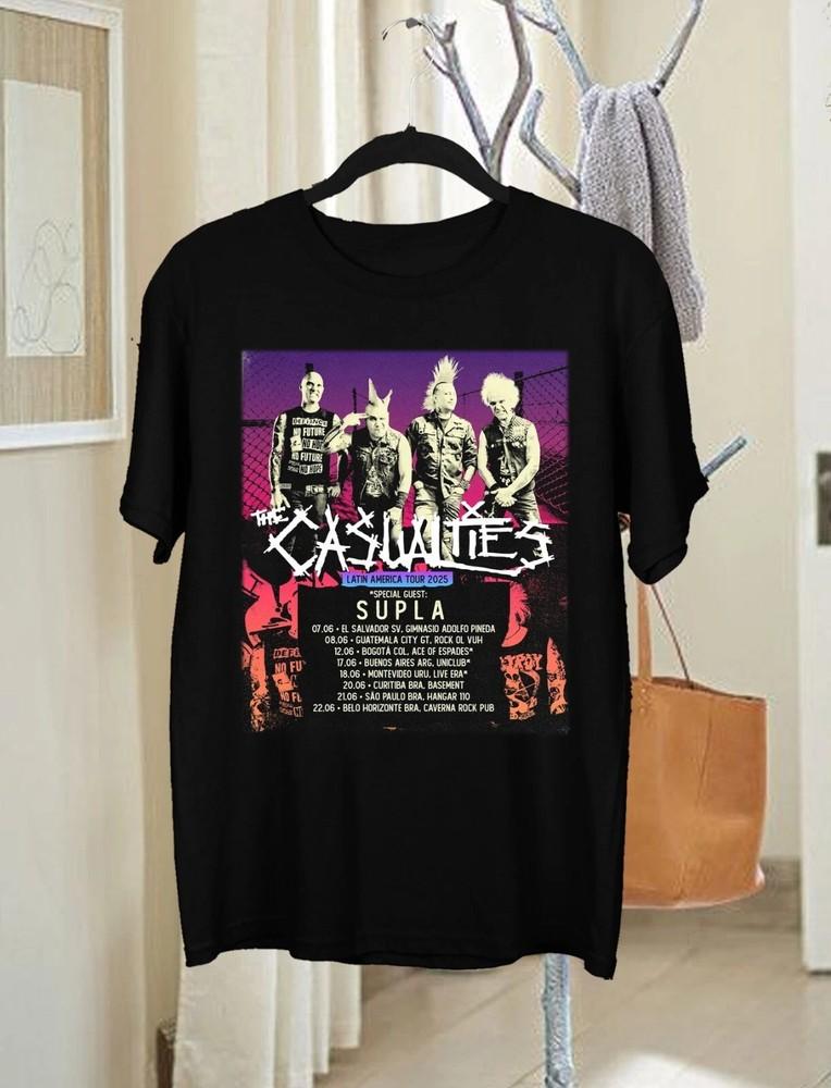 The Casualties Band 2025 Tour T Shirt Black All Size S-2XL Unisex T-Shirt