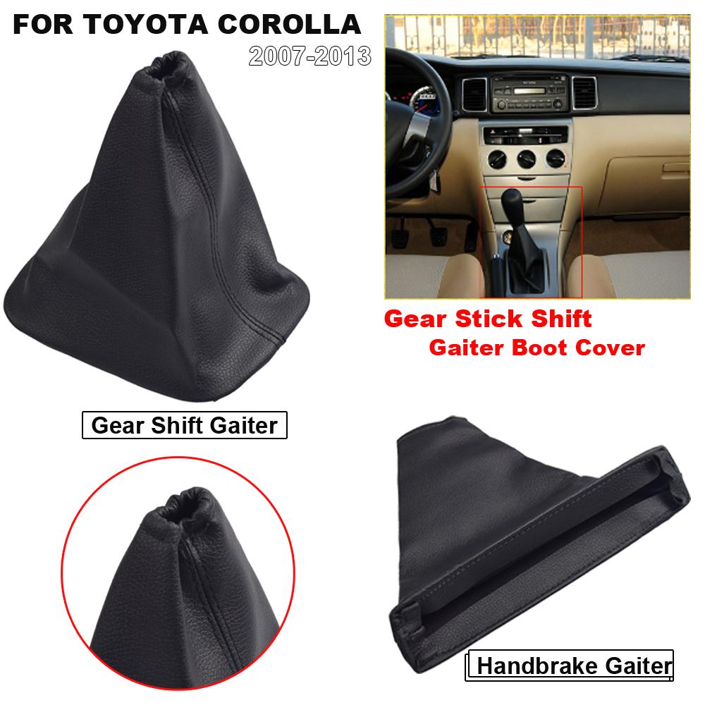 Для Toyota Corolla 2007 2008 2009 2010 2011 2012 2013 автомобильная ручка переключения передач ручной тормоз ручного тормоза кожаные гетры