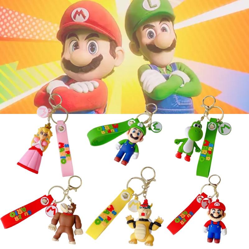Princess Peach Keychain Super Mario Bros Nintendo Pendant Bag Charm