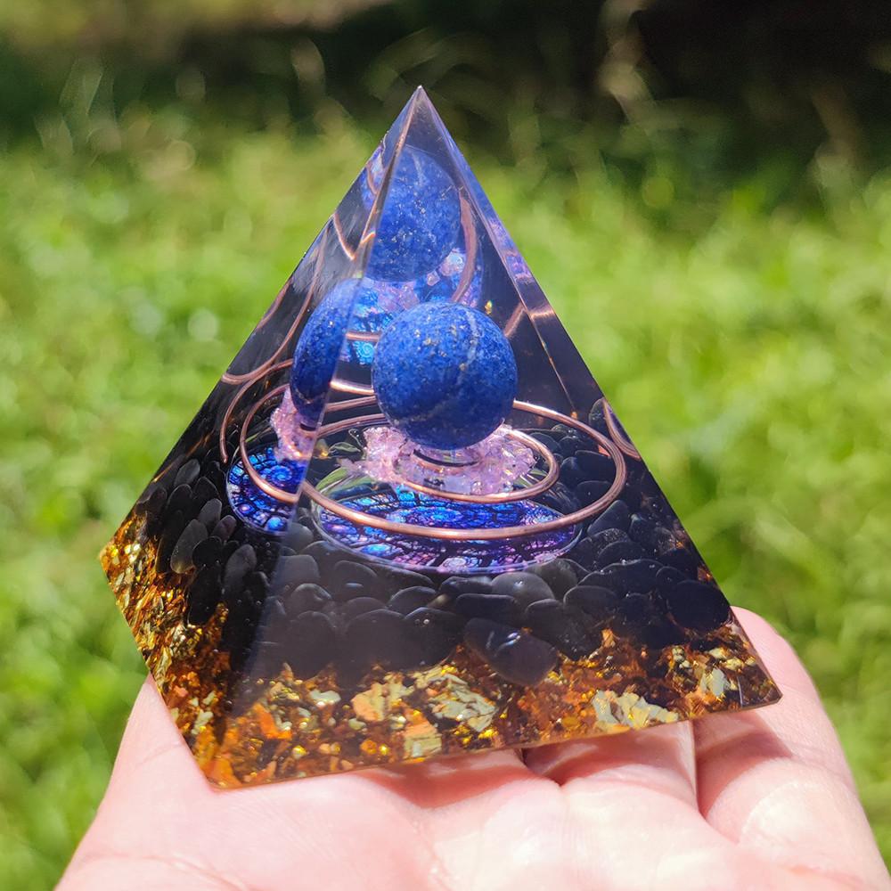 Luxurious Amethyst Pyramid Crystal Energy Orgone Home Ornament Perfect For Relaxation And Gift Giving
