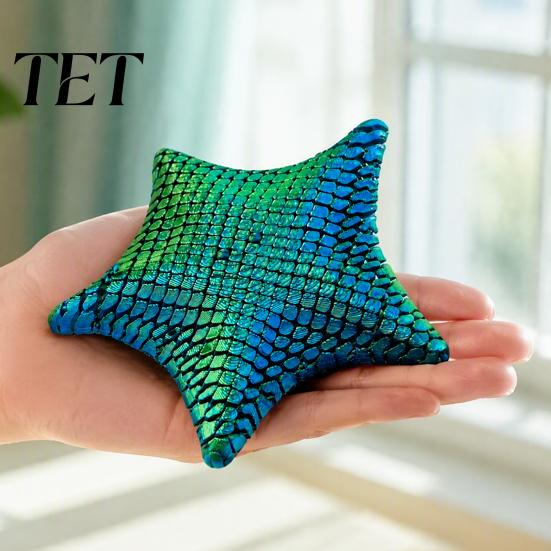 Fine Workmanship Crafts 3D Printed Articulated Sea Animal Figurine, Flexible Joint Movable Ocean PLA Plastic Figures Creature Fidget Toy, Stress