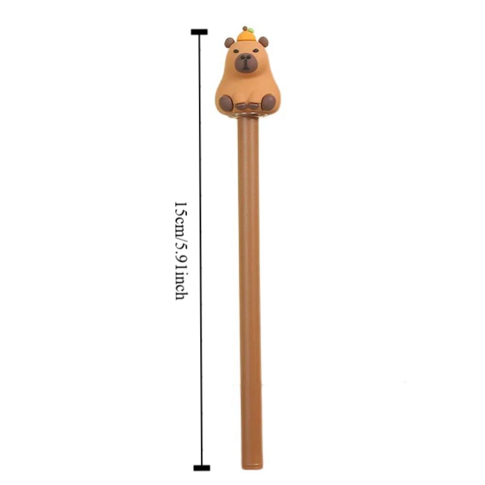 Ручки гелевые с изображением капибары, канцелярские принадлежности, гелевая ручка Capybara Press, счастливая капибара, нейтральная ручка, студенты