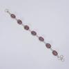 Awesome Top Grade Qualite 100% Natural Rainbow Calsilica Oval Shape Ethnic Style Handmade Jewelry 925 Steling Silver Bracelet 7-8" WSJ-5194