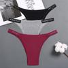 FINETOO 3PCS/Set Women's Lingerie Panties Cotton Gstring Female Underpants Sexy Letter Panties Thong Pantys Underwear Intimates