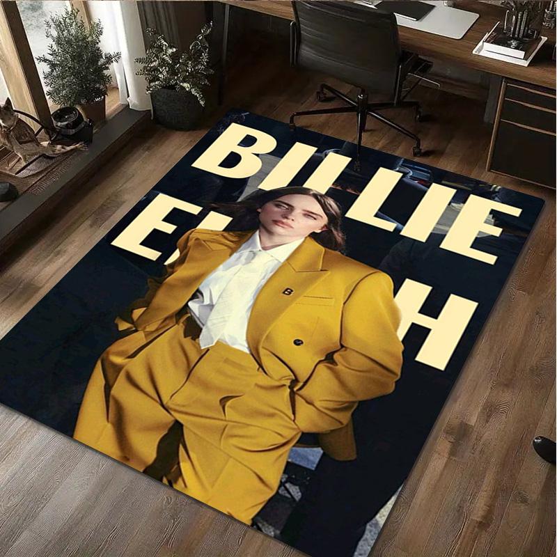 Billie Eilish Album Rug Carpet Office Decorative Carpet For Living Room Bedroom Door Mat Floor Rug Computer Chair Area Rug