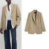Spring New Old Money Style Maillard Workplace Ol Commuting One Button Loose Blazers 6000502
