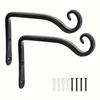 1 Pc Simple Wall Iron Bending Forming Clothes Hook Flower Basket Hook Self-tapping Screw Fixing S Type