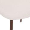 Chaise lignes contemporaines "Marylin" bouclettes pieds métal effet bois Atmosphera
