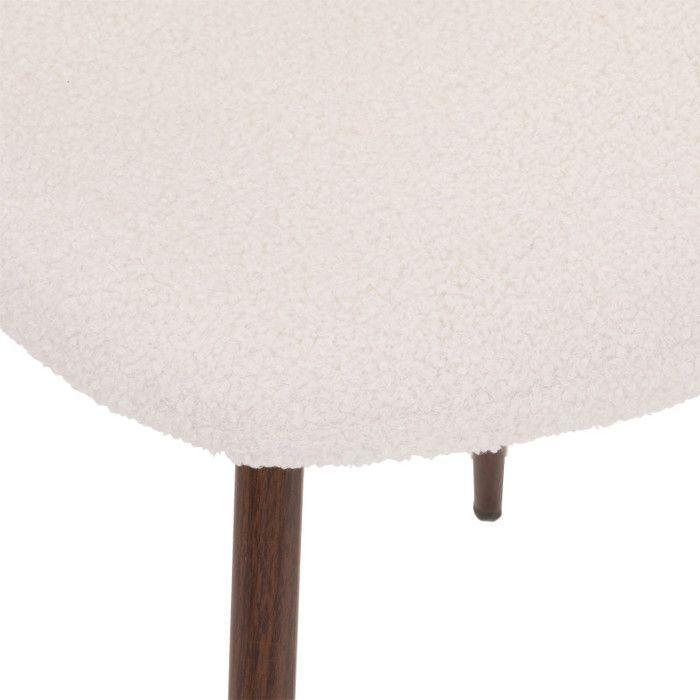 Chaise lignes contemporaines "Marylin" bouclettes pieds métal effet bois Atmosphera
