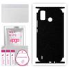 apgo Protective Skin Sticker for the Back+sides Compatible with Tecno Spark 6 Go, Full Wrap Film, Foil, Vinyl - Pattern Matte Black
