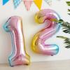 32inch Rainbow Gradient Number Foil Balloon 1-9 for Kids Birthday Party Decor Baby Shower Bridal Shower More Options Avaliable 5