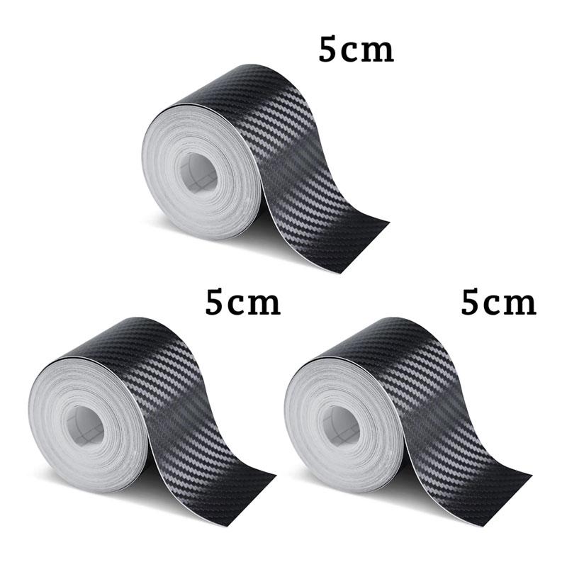 1/2/3pcs Car Stickers Bumper Sticker Protector Car Door Sill Stickers Fiber Rubber Body Tape Anti Scratch Scuff Protective Film