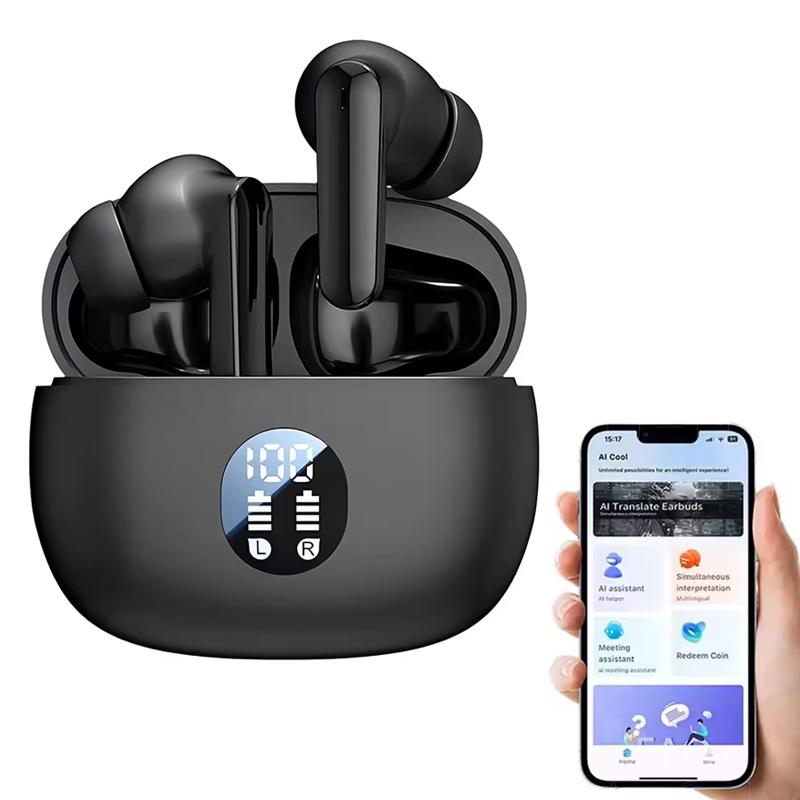 UYUXIO TWS Wireless Earphone Real Time Translating Earbuds with 144 Languages AI Language Translation Headphone for Business